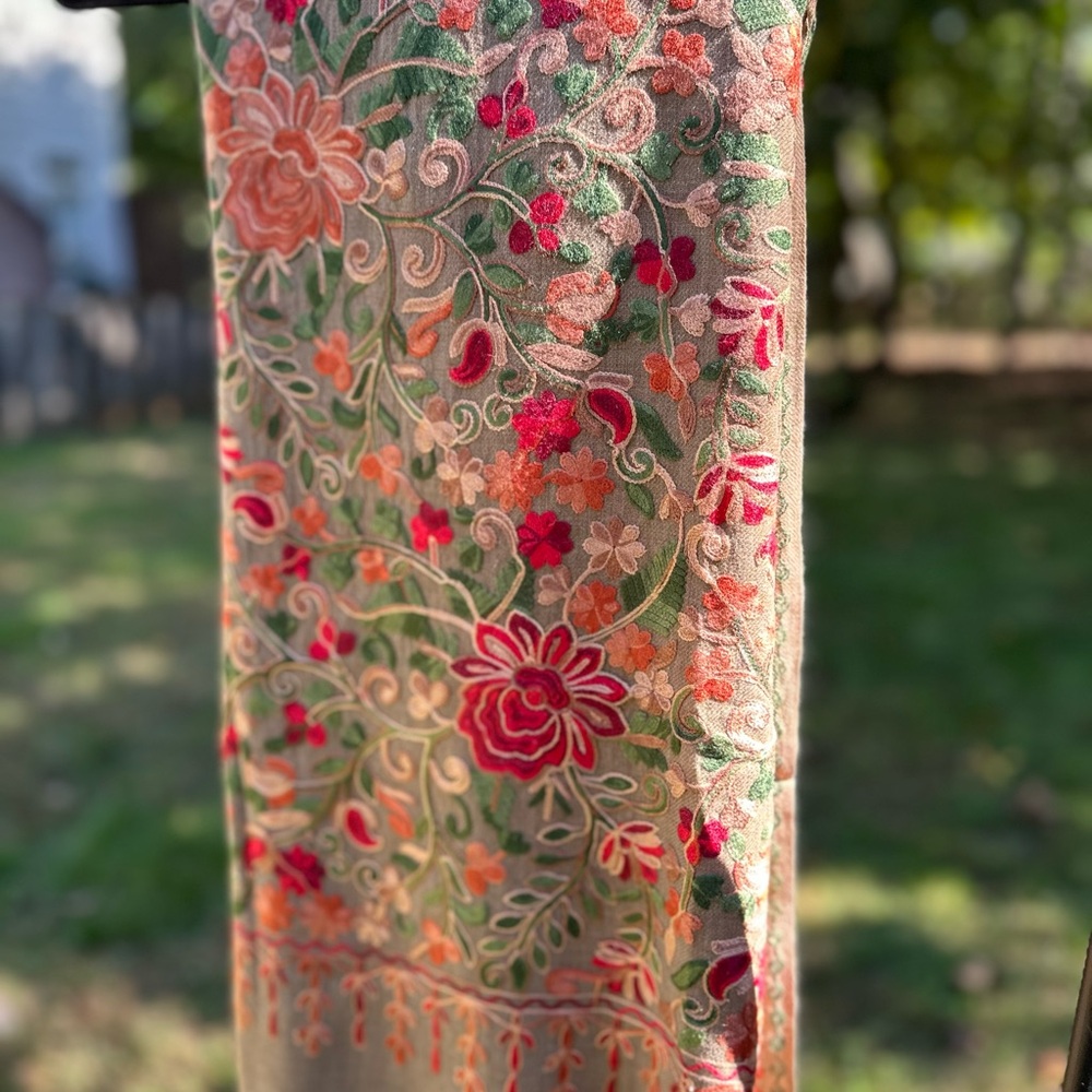 Beautiful hand embroidered shawl/wrap